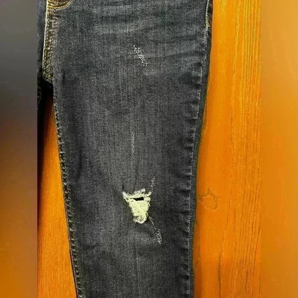 Free People Jeans Womens 26 Blue Skinny Ankle Distressed Chewed Hem Frayed Denim - Picture 3 of 7